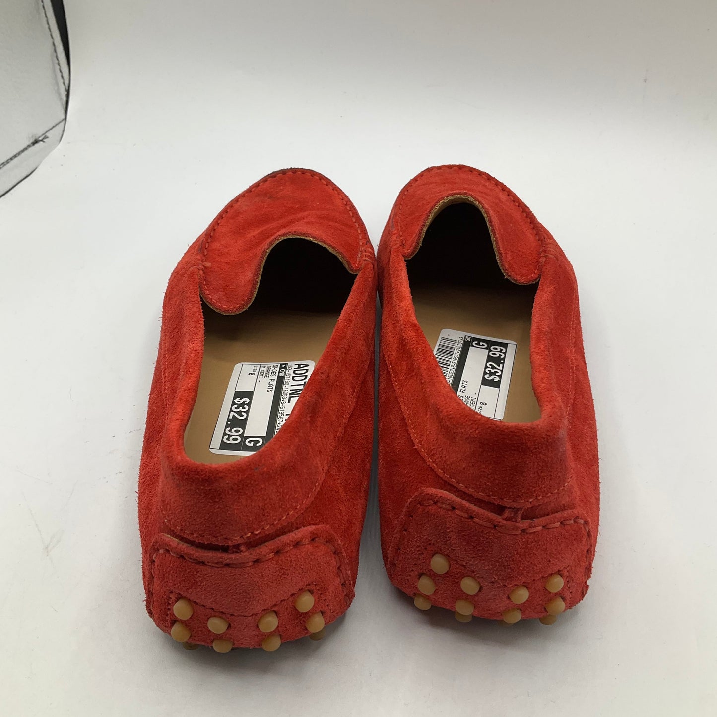 Orange Shoes Flats Cma, Size 8