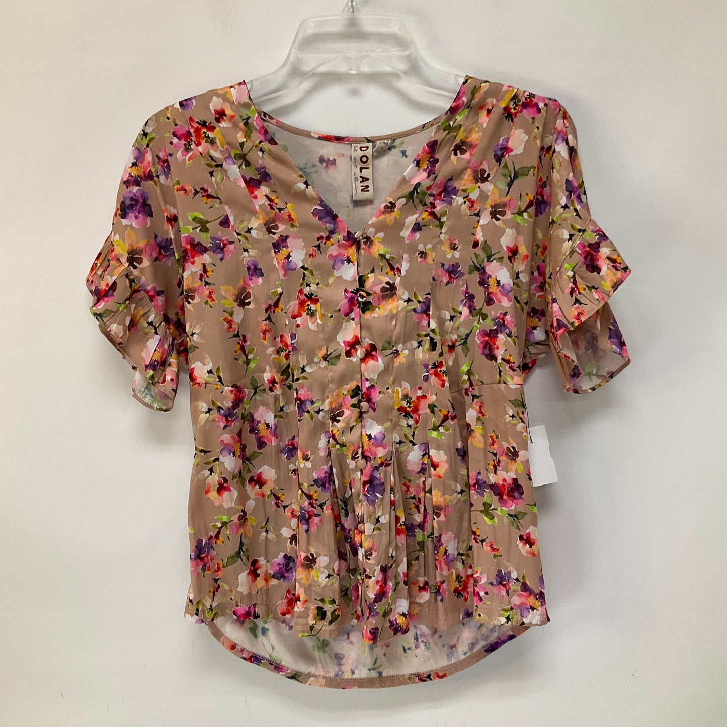 Floral Print Top Short Sleeve Dolan Left Coast, Size Xs