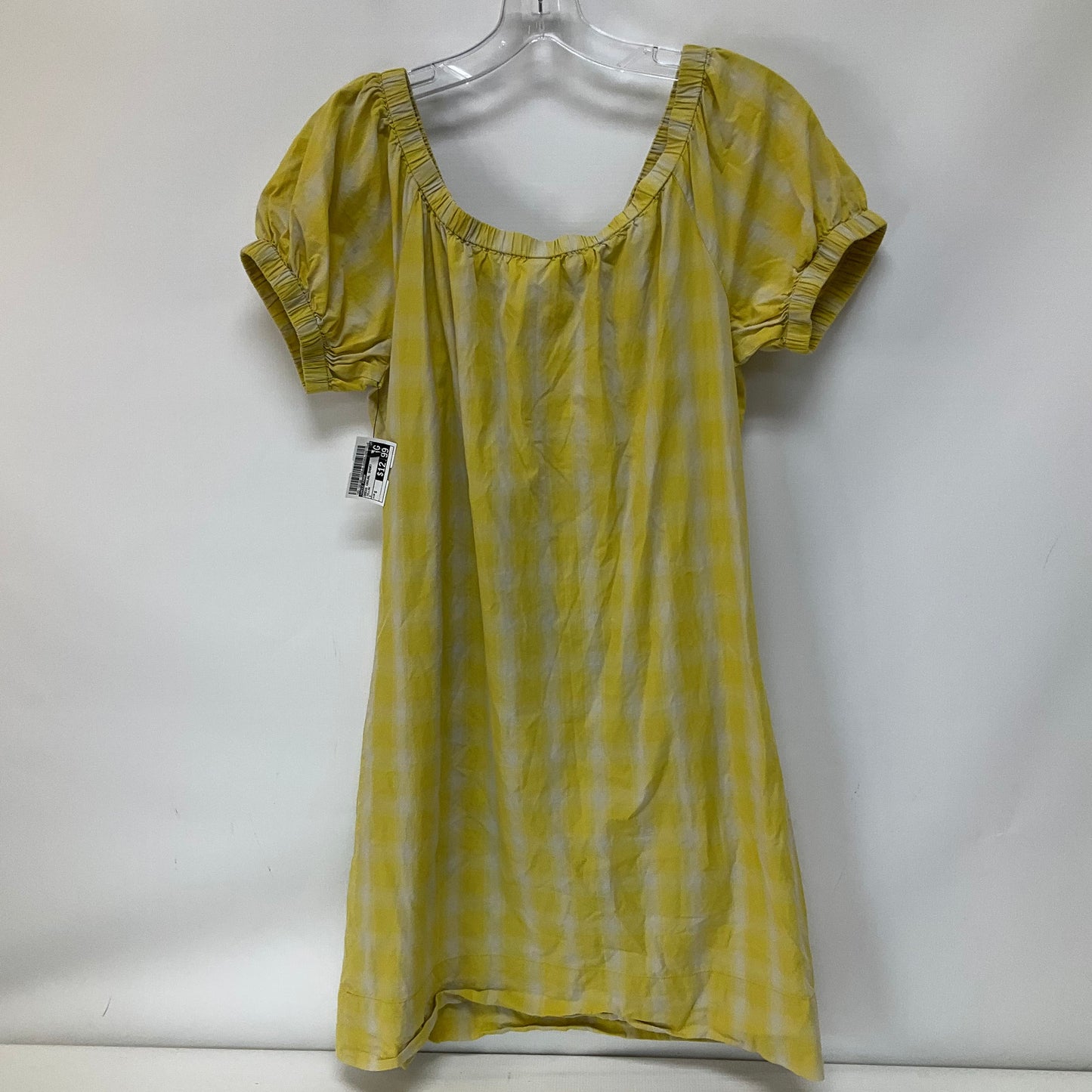 Yellow Dress Casual Short Uncle Frank, Size S