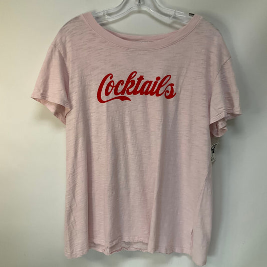 Top Short Sleeve By Clothes Mentor In Pink, Size: L