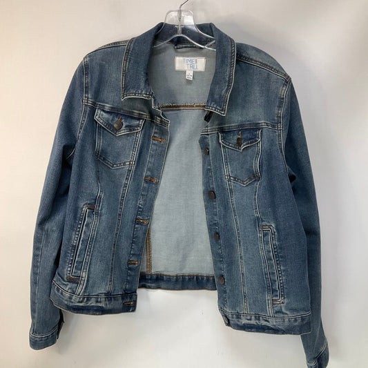 Jacket Denim By Time And Tru In Blue Denim, Size: L