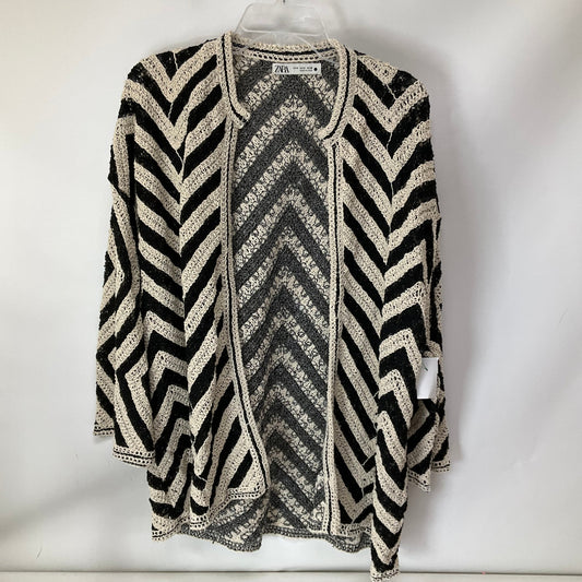 Cardigan By Zara In Black & Cream, Size: M