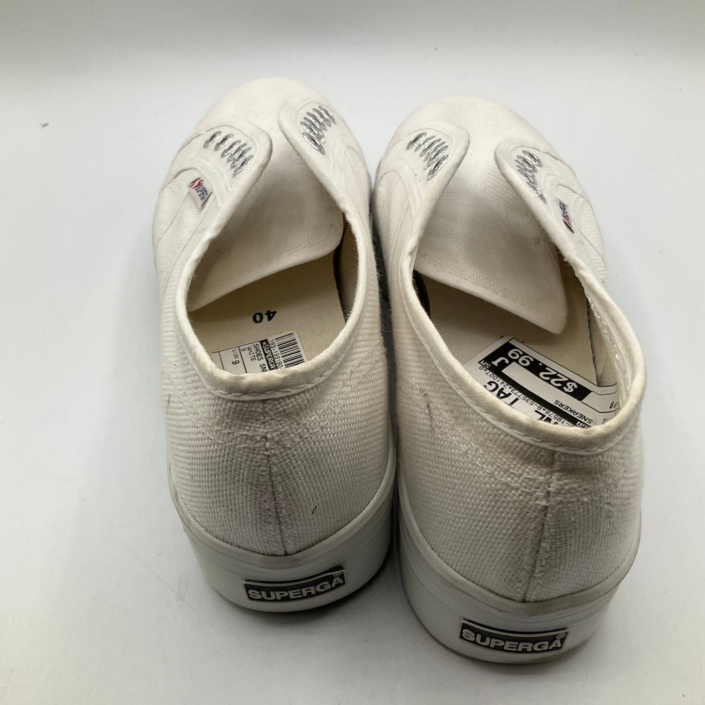 Shoes Sneakers By Superga In White, Size: 9