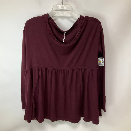 Top Long Sleeve By Free People In Maroon, Size: Xs