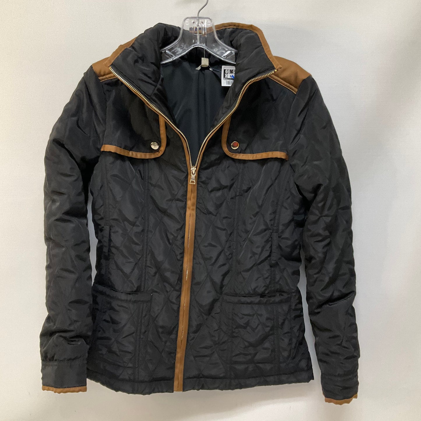 Jacket Puffer & Quilted By Cremieux In Black & Brown, Size: Xs