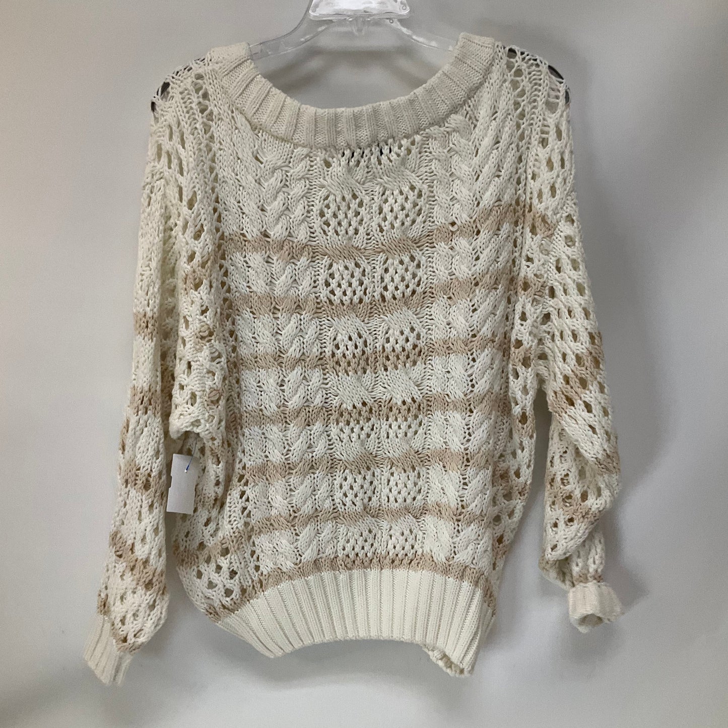 Sweater By John + Jenn In Cream & Tan, Size: Xs