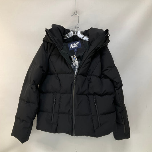 Jacket Puffer & Quilted By Lands End In Black, Size: L