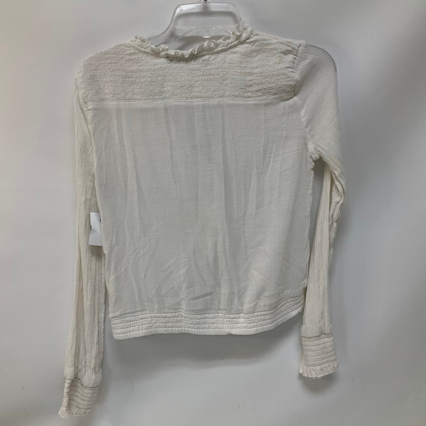 Top Long Sleeve By Abercrombie And Fitch In White, Size: S