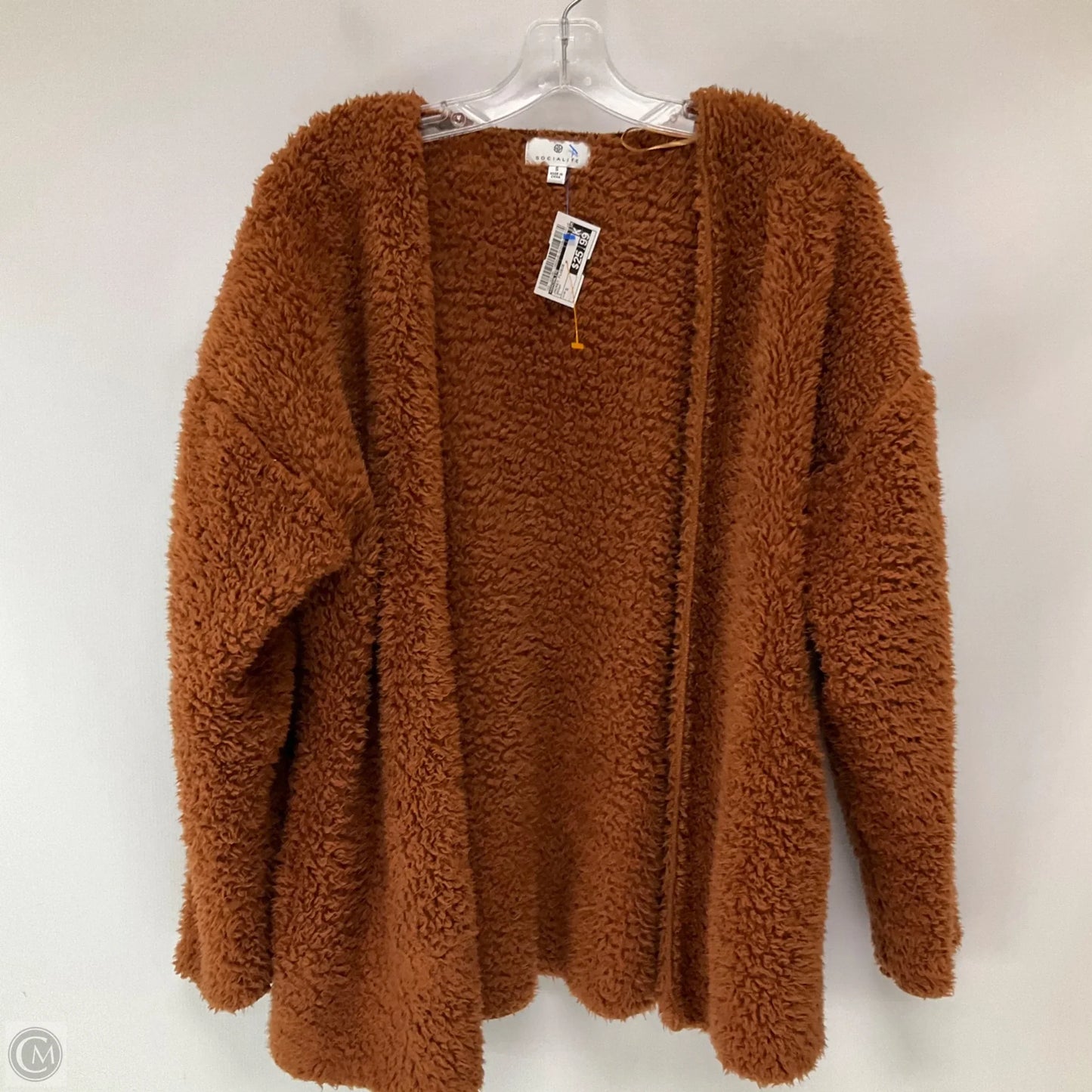 Jacket Fleece By Socialite In Brown, Size: S