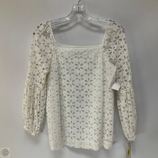 Top Long Sleeve By Trina Turk In White, Size: Xs