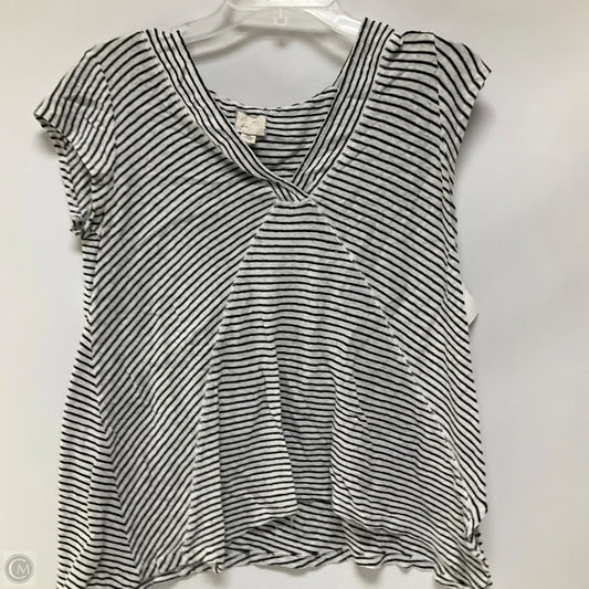 Top Short Sleeve By Anthropologie In Striped Pattern, Size: L