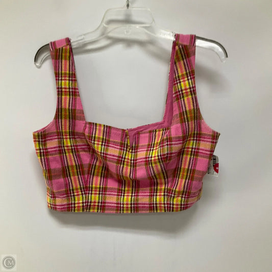 Top Sleeveless By Maeve In Pink & Yellow, Size: S