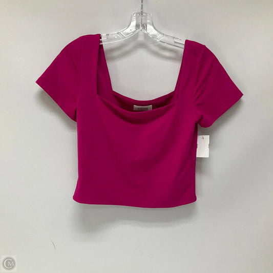 Top Short Sleeve By Babaton In Pink, Size: L