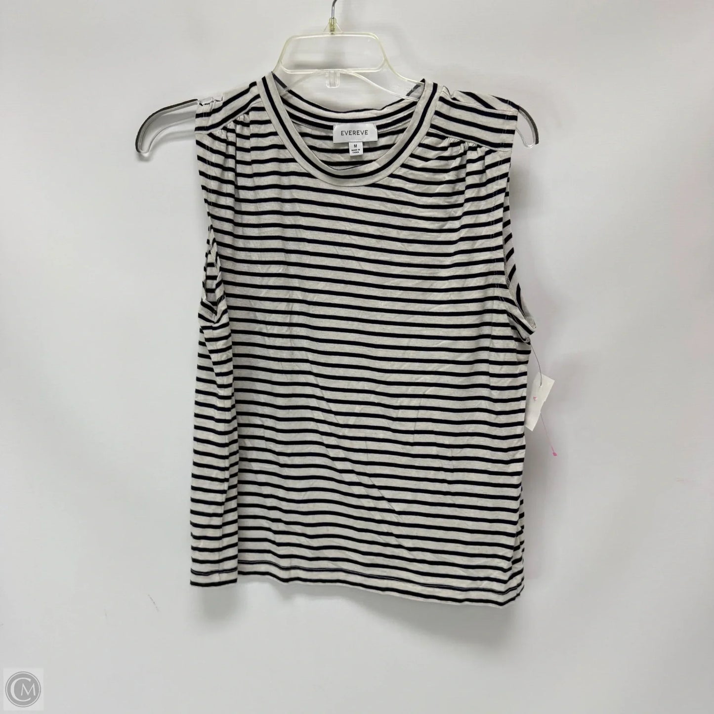Top Sleeveless By Evereve In Striped Pattern, Size: M