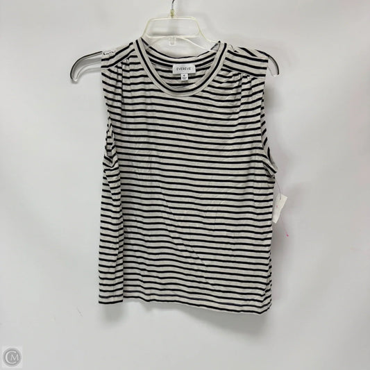 Top Sleeveless By Evereve In Striped Pattern, Size: M