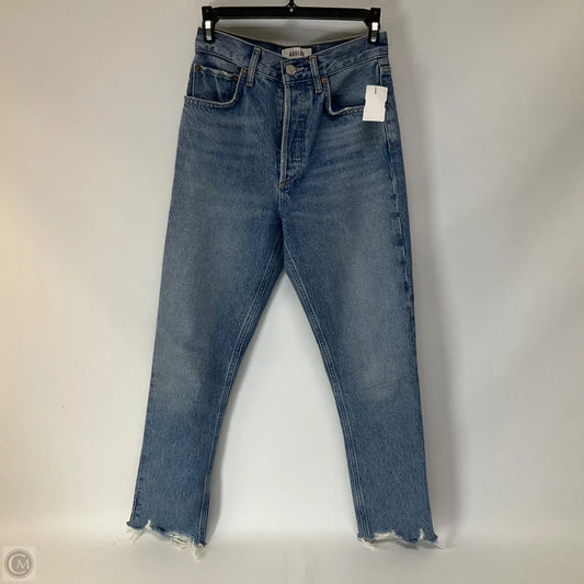 Jeans Straight By Agolde In Blue Denim, Size: 0