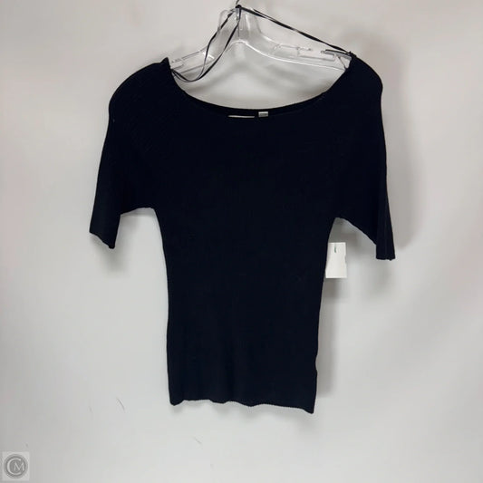 Top Short Sleeve By Anthropologie In Black, Size: S
