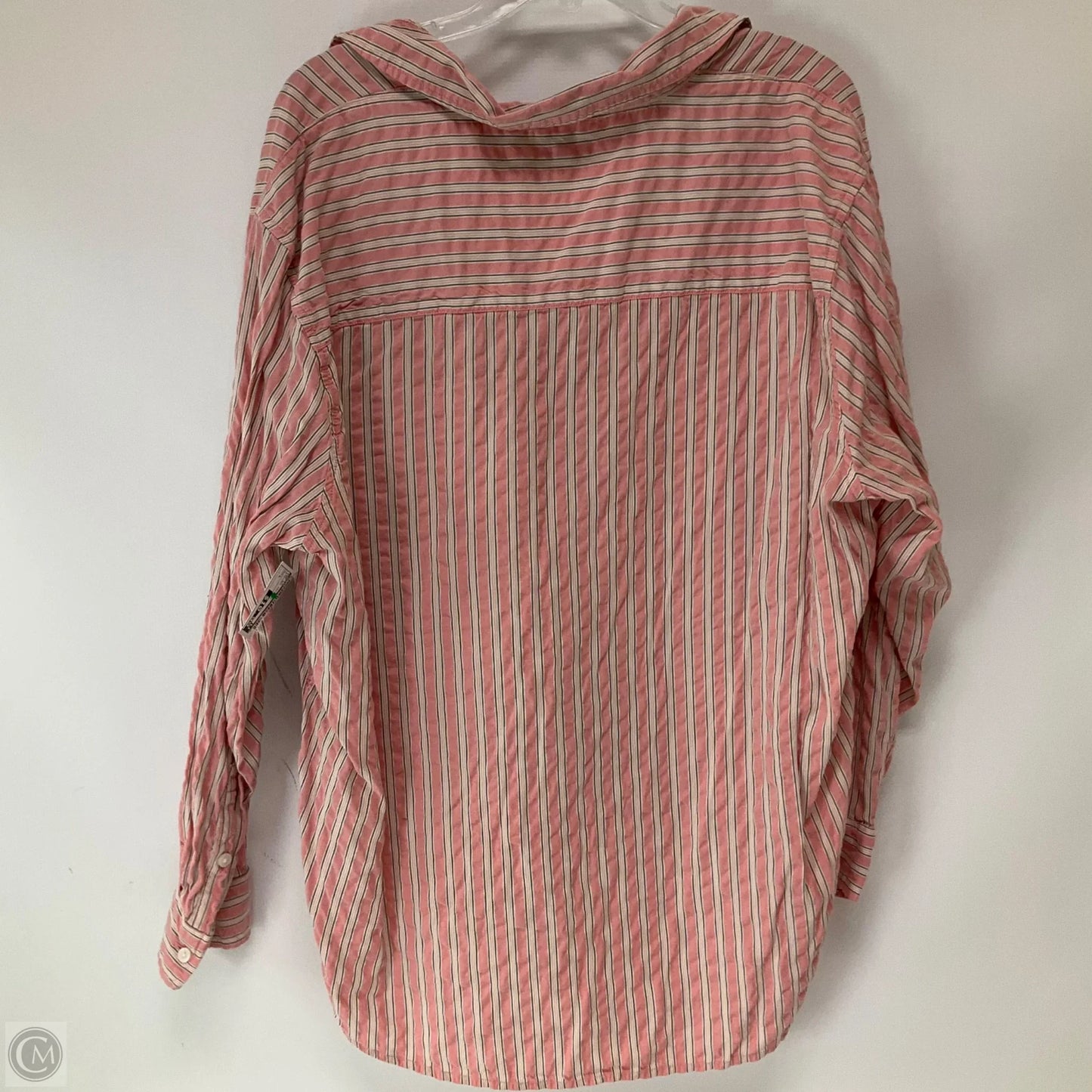 Top Long Sleeve By Aerie In Striped Pattern, Size: L