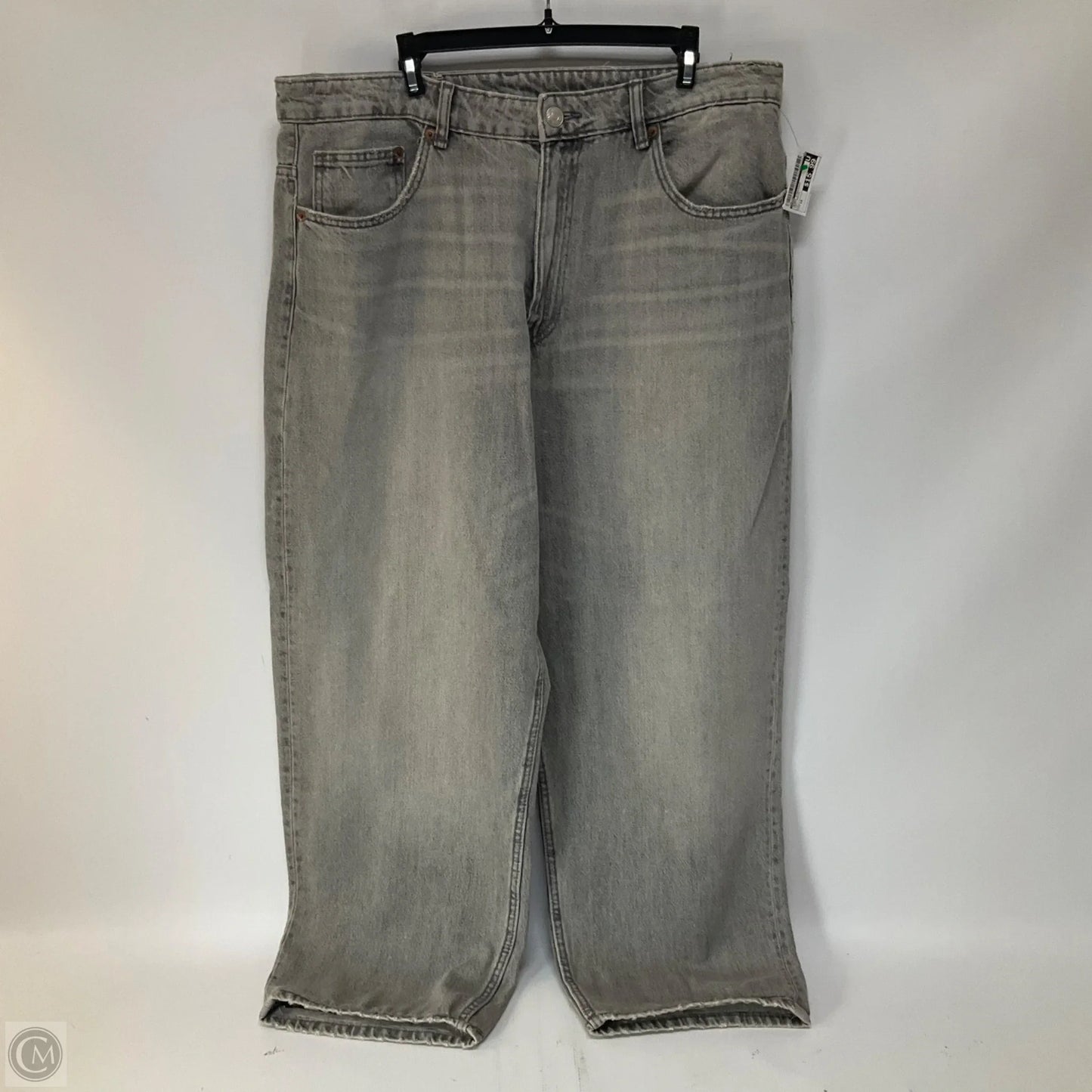 Jeans Straight By Zara In Grey Denim, Size: 14