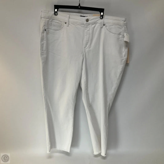 Jeans Straight By Not Your Daughters Jeans In White Denim, Size: 18