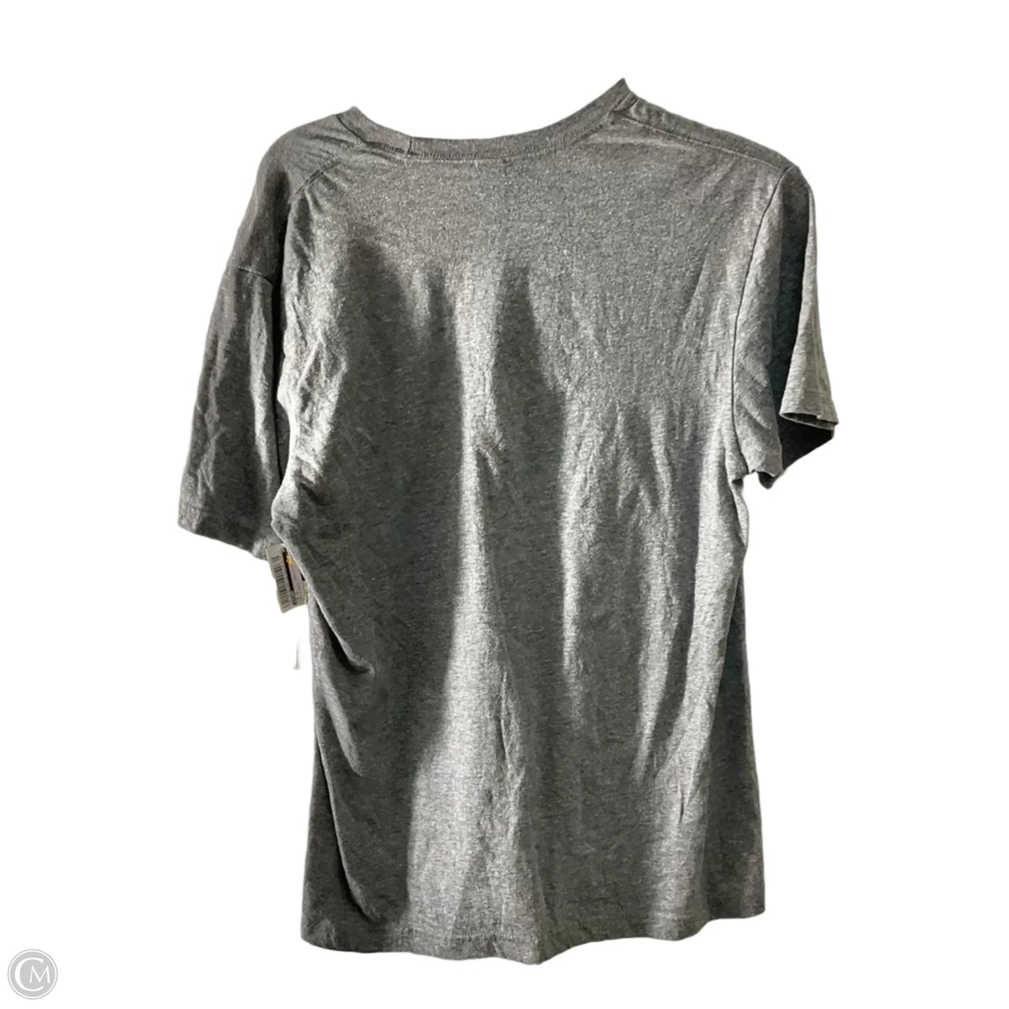 Top Short Sleeve By Gildan In Grey & White, Size: M