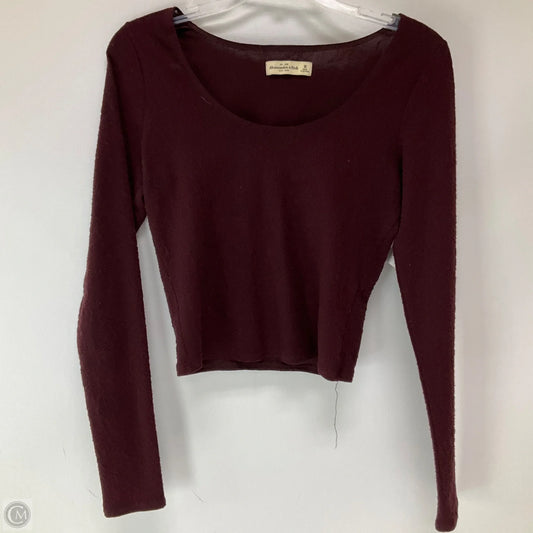 Top Long Sleeve By Abercrombie And Fitch In Purple, Size: M