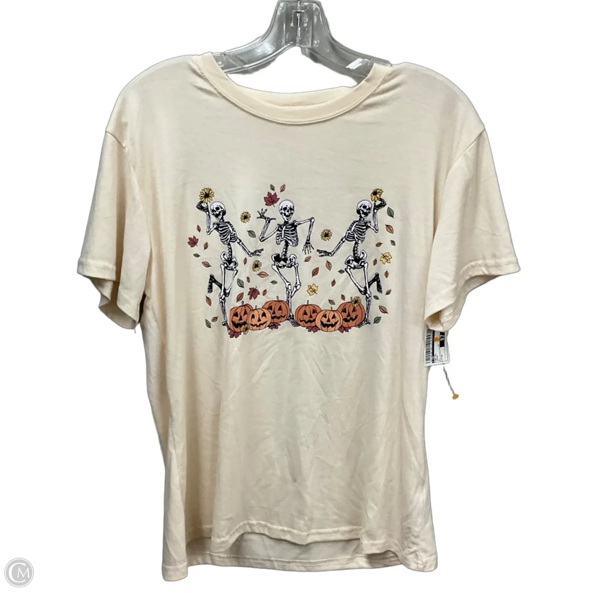 Top Short Sleeve By Cmf In Cream, Size: M