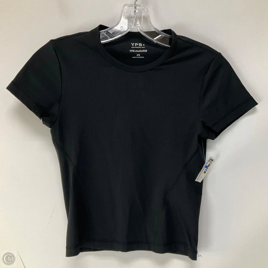 Athletic Top Short Sleeve By Ypb In Black, Size: Xs