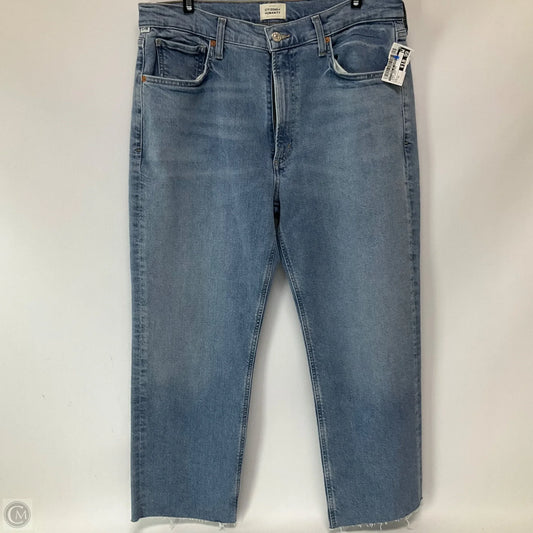 Jeans Cropped By Citizens Of Humanity In Blue Denim, Size: 12