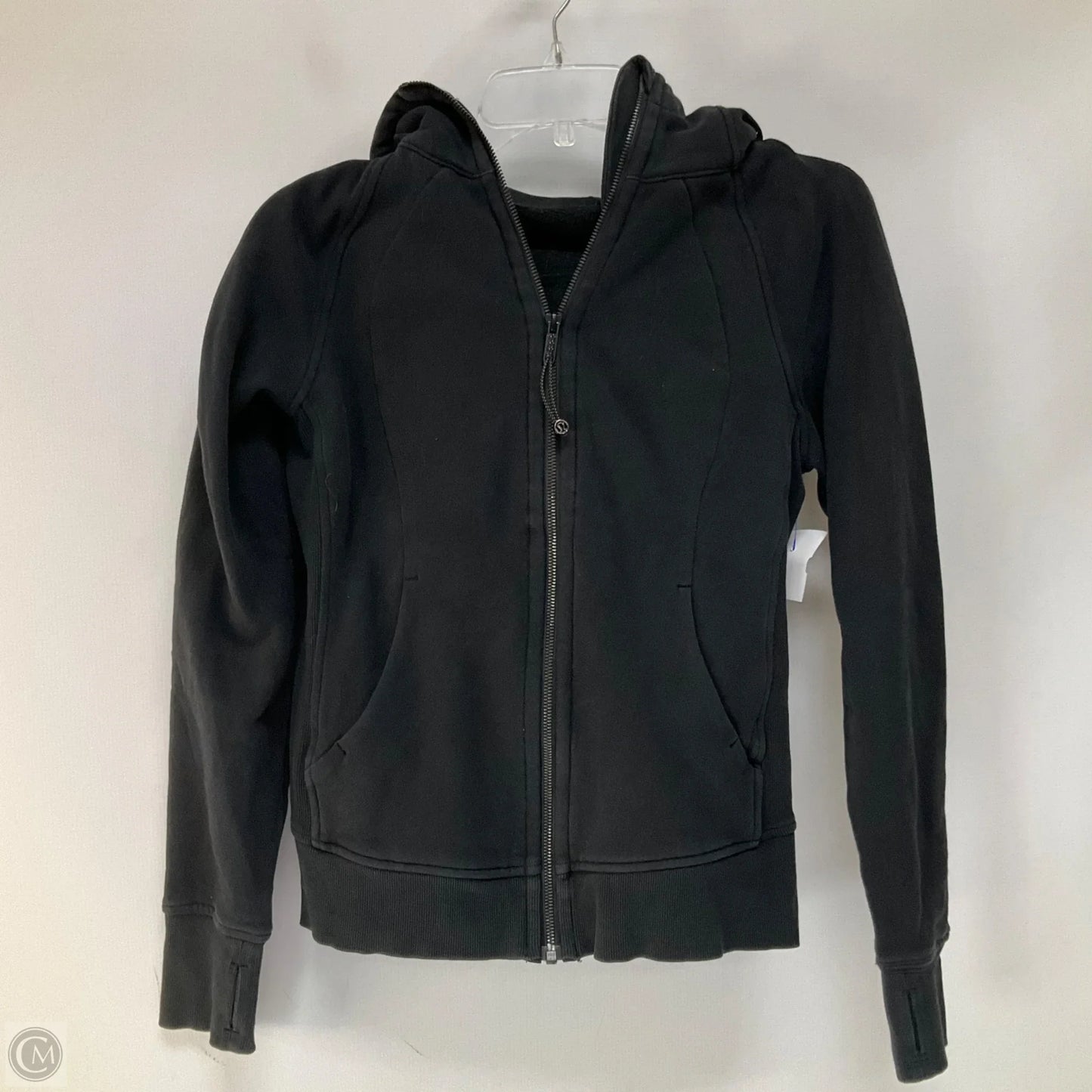 Athletic Jacket By Lululemon In Black, Size: 6
