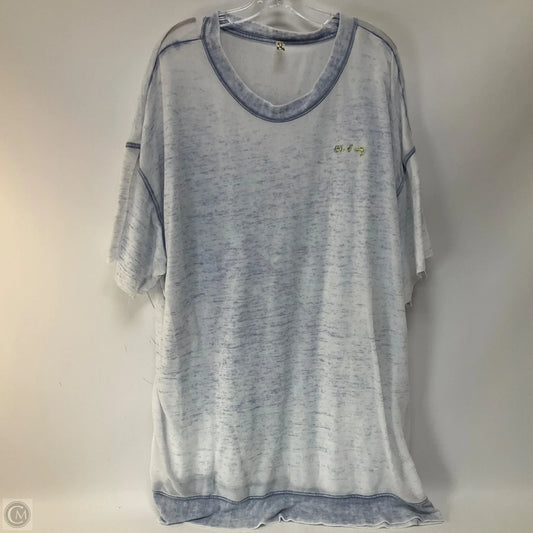 Tunic Short Sleeve By Free People In Blue, Size: M