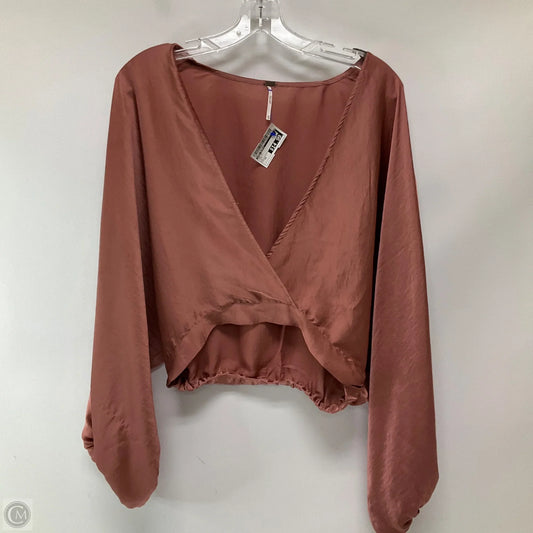 Top Long Sleeve By Free People In Pink, Size: Xs