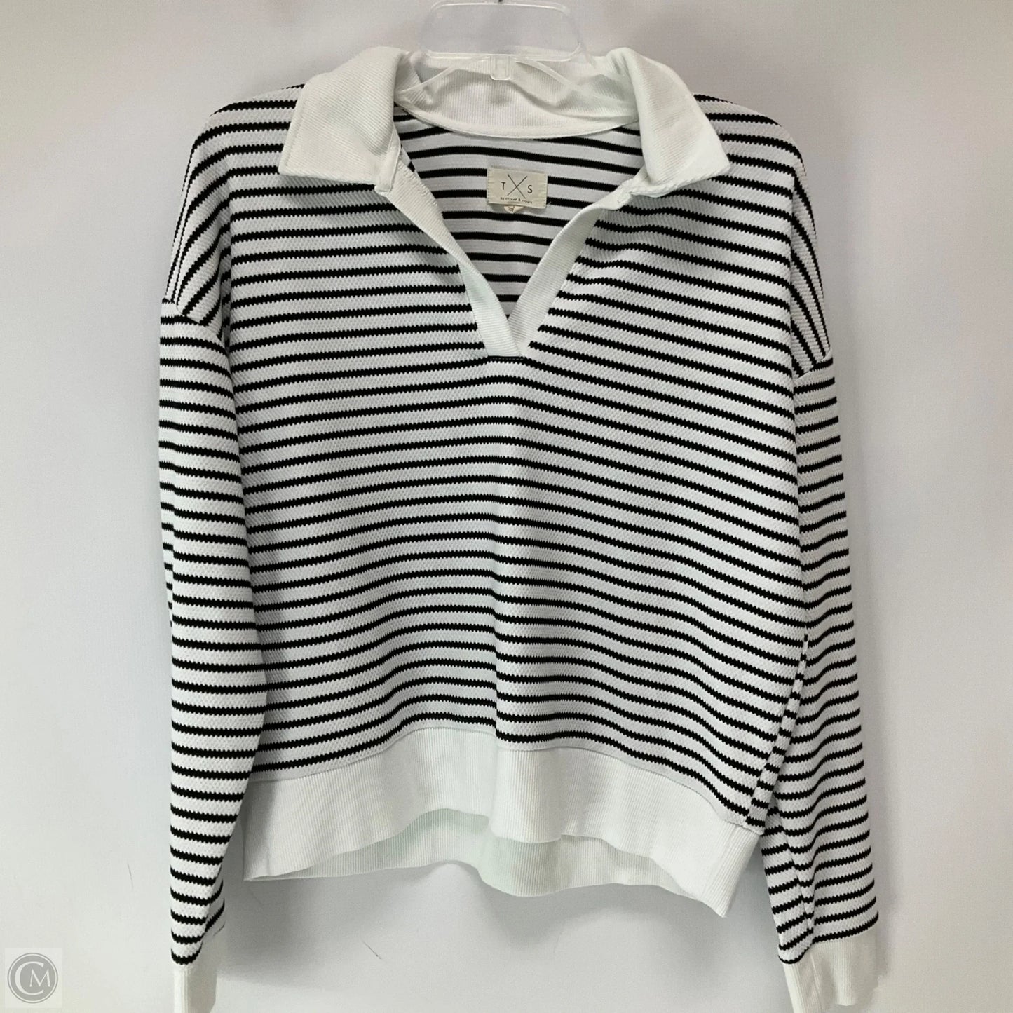 Top Long Sleeve By Thread And Supply In Striped Pattern, Size: M