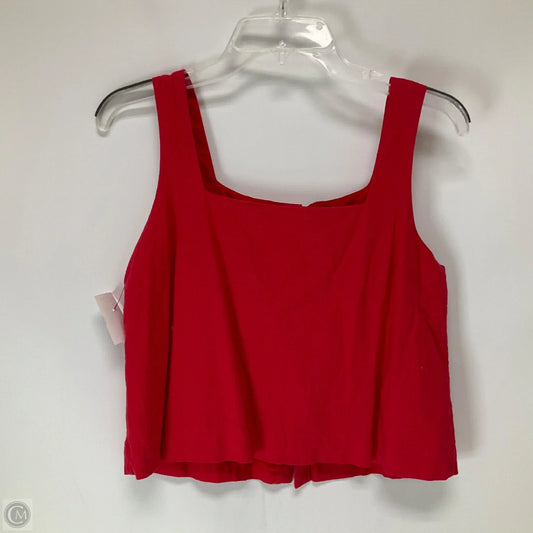 Top Sleeveless By Gap In Red, Size: S