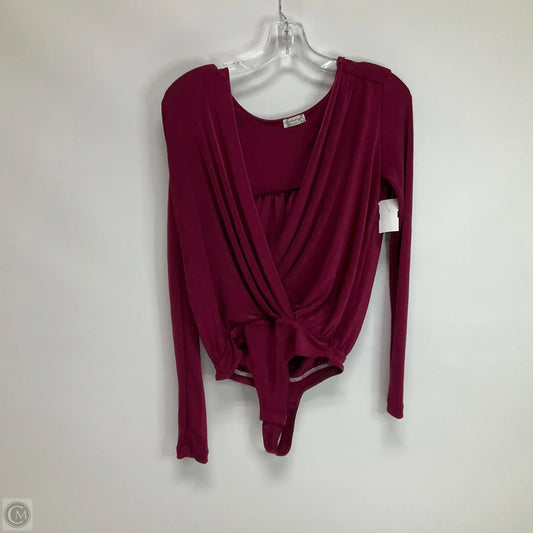 Bodysuit By Free People In Maroon, Size: Xs