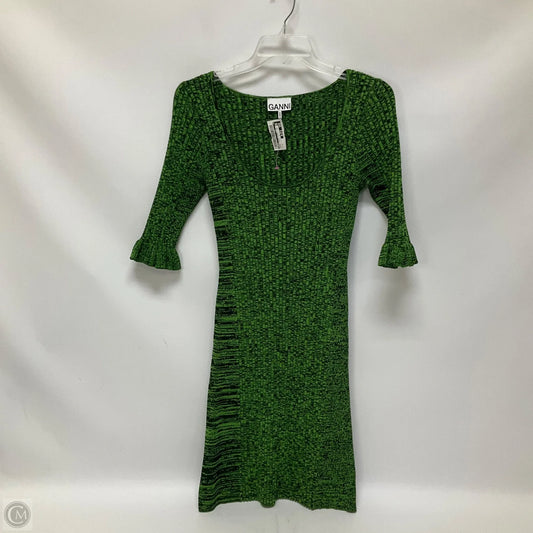 Dress Casual Short By Ganni In Green, Size: S