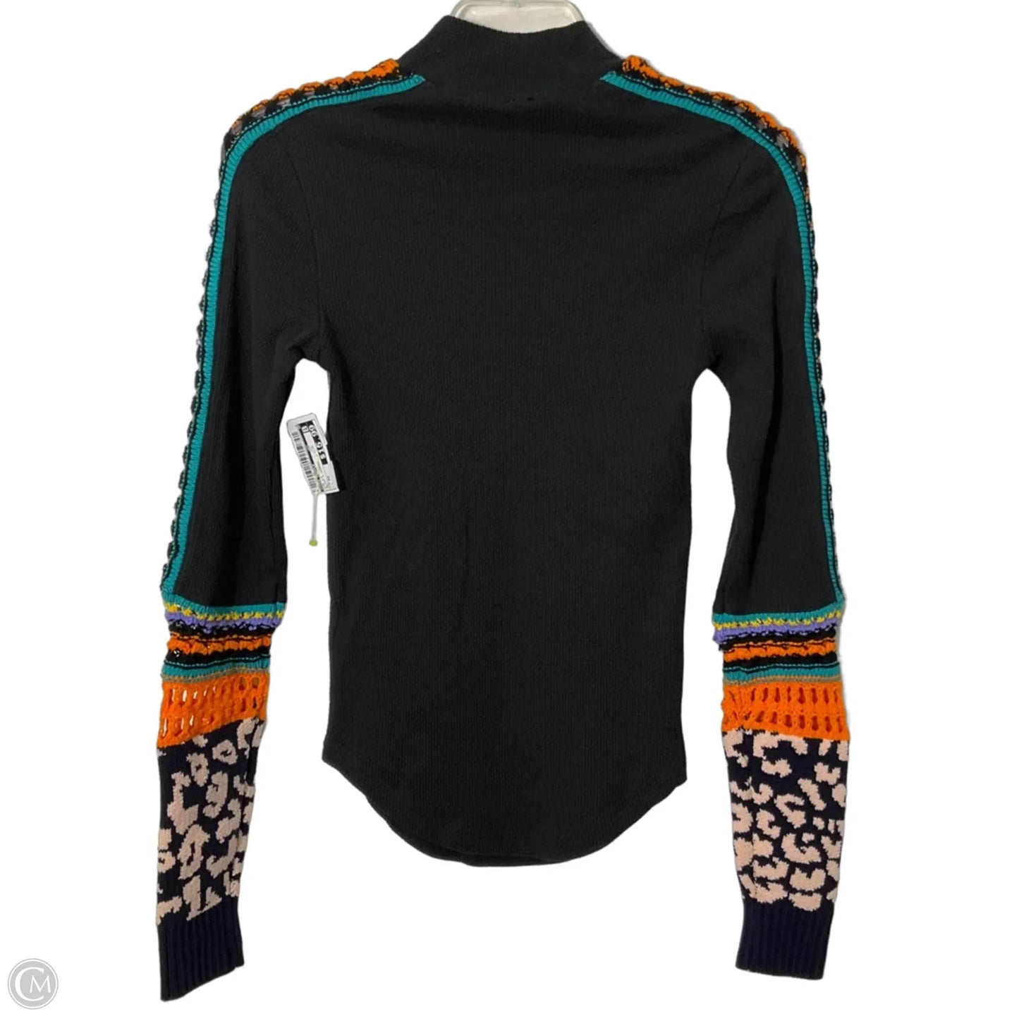 Top Long Sleeve By Free People In Black & Orange, Size: Xs