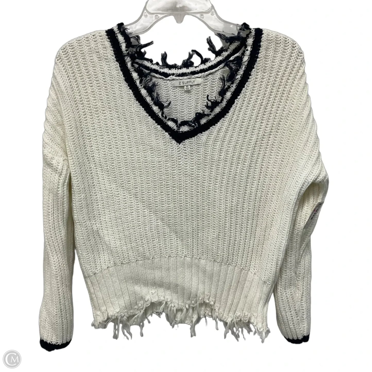Sweater By Z Supply In White, Size: Xs