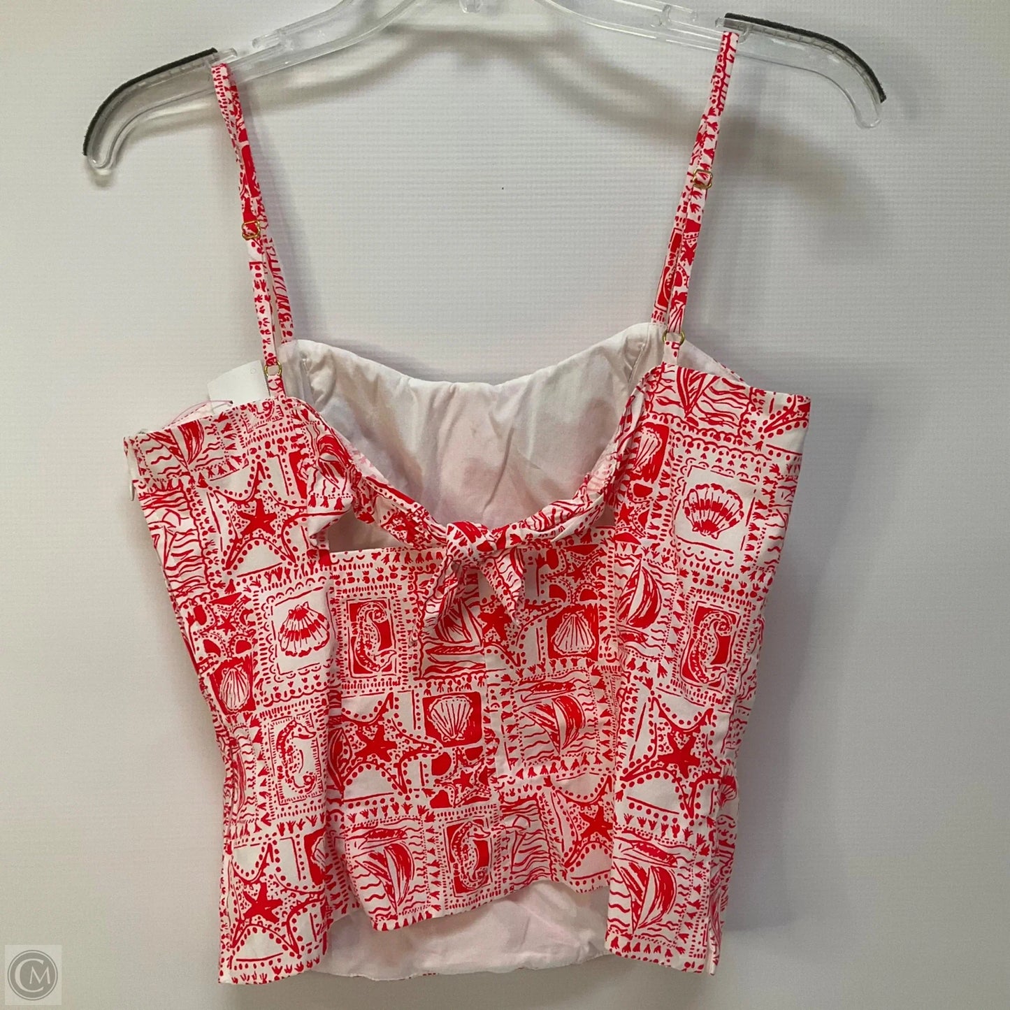 Top Sleeveless Designer By Lilly Pulitzer In Pink & White, Size: Xs