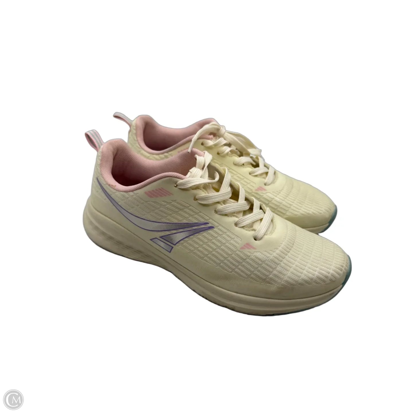 Shoes Athletic By Crane In Cream & Purple, Size: 10