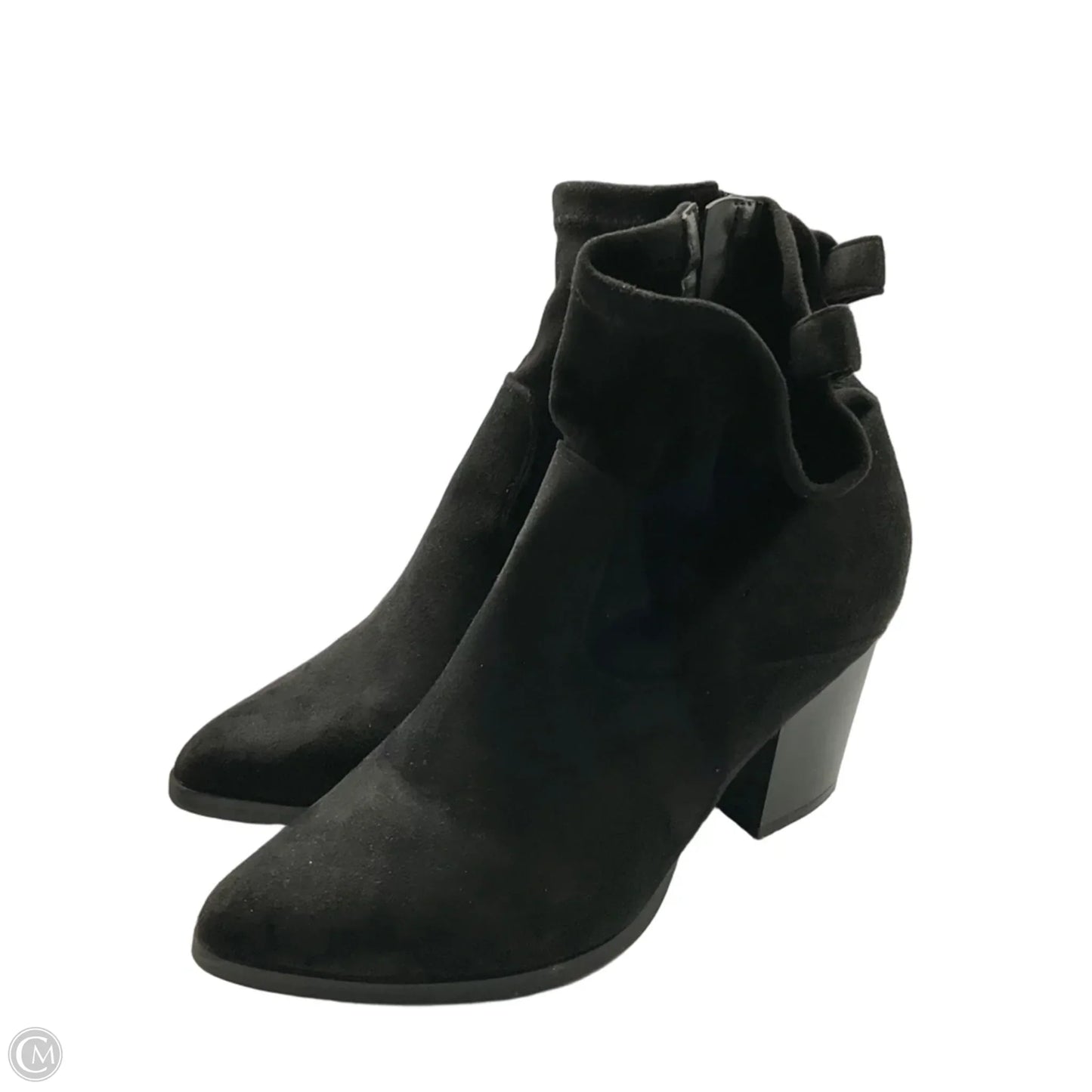 Boots Ankle Heels By Top Moda In Black, Size: 10