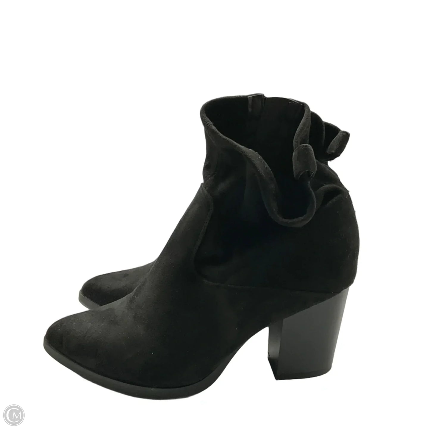 Boots Ankle Heels By Top Moda In Black, Size: 10