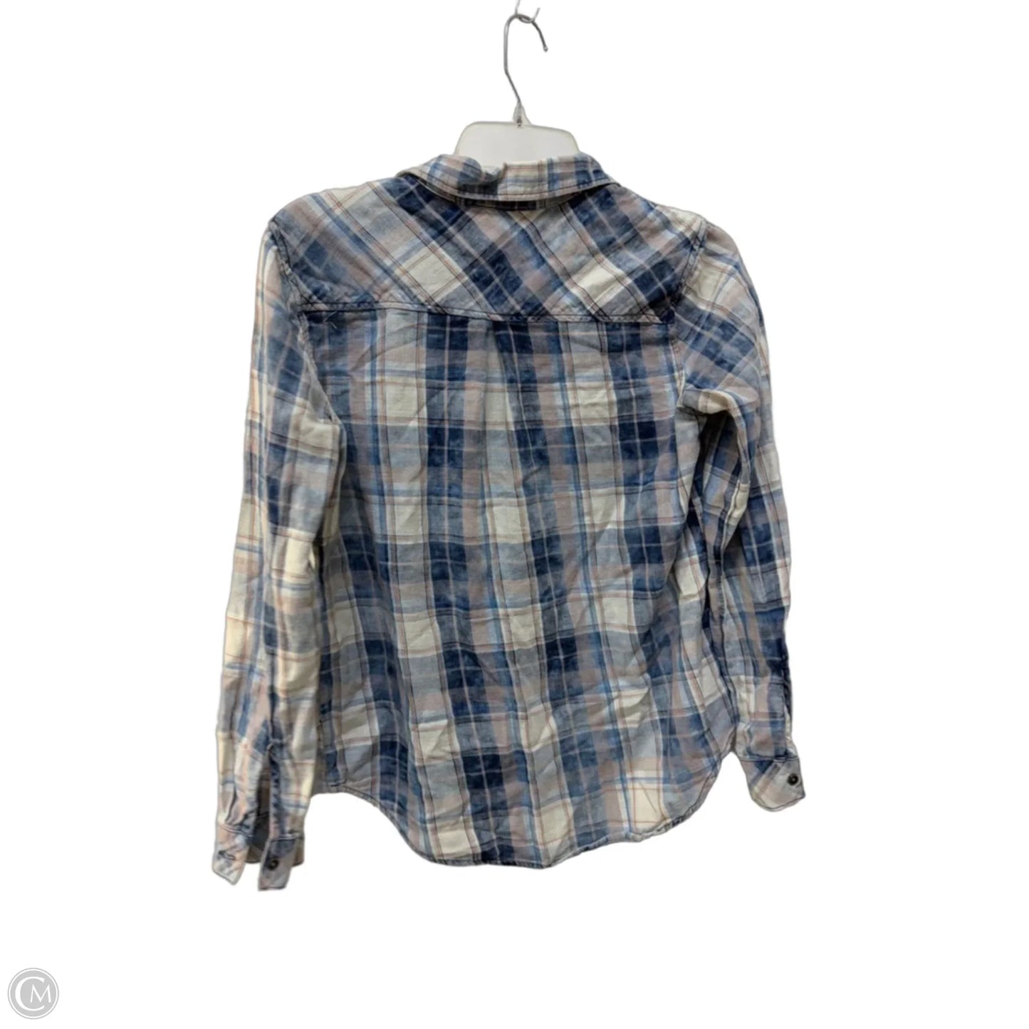 Top Long Sleeve By Cloth & Stone In Plaid Pattern, Size: S