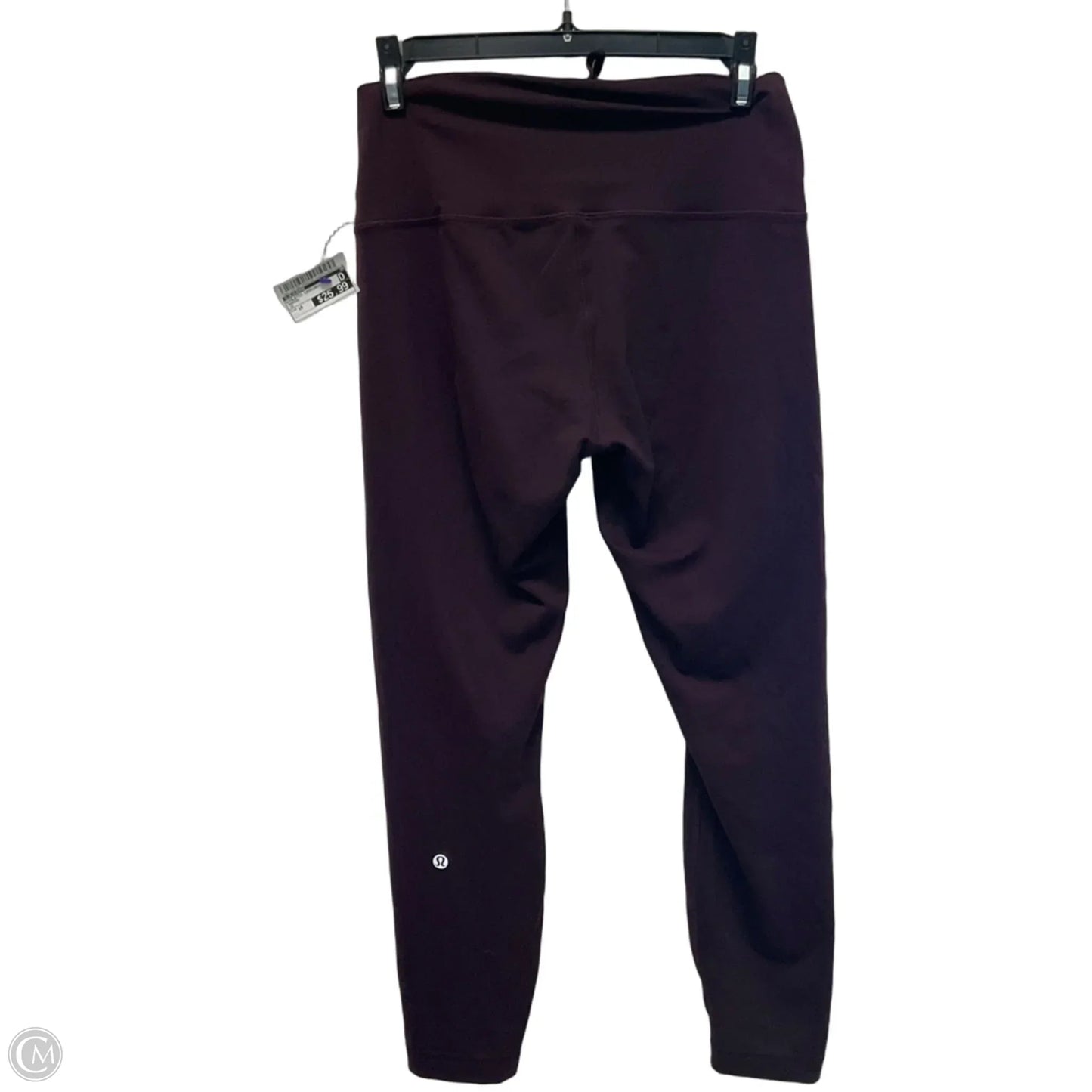 Athletic Leggings By Lululemon In Maroon, Size: 10