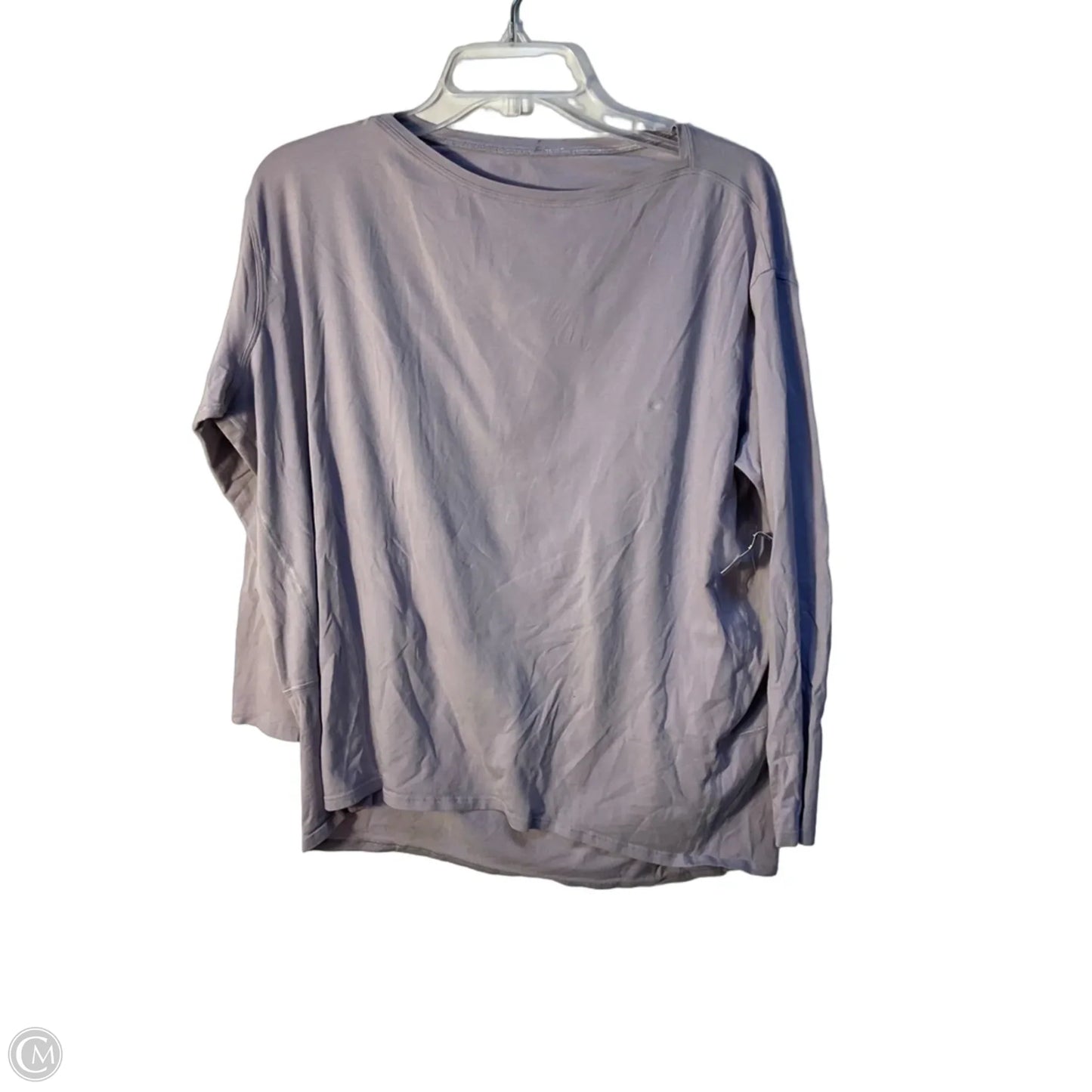 Athletic Top Long Sleeve Crewneck By Lululemon In Purple, Size: 12