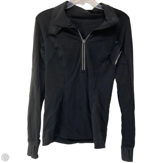 Athletic Top Long Sleeve Collar By Lululemon In Black