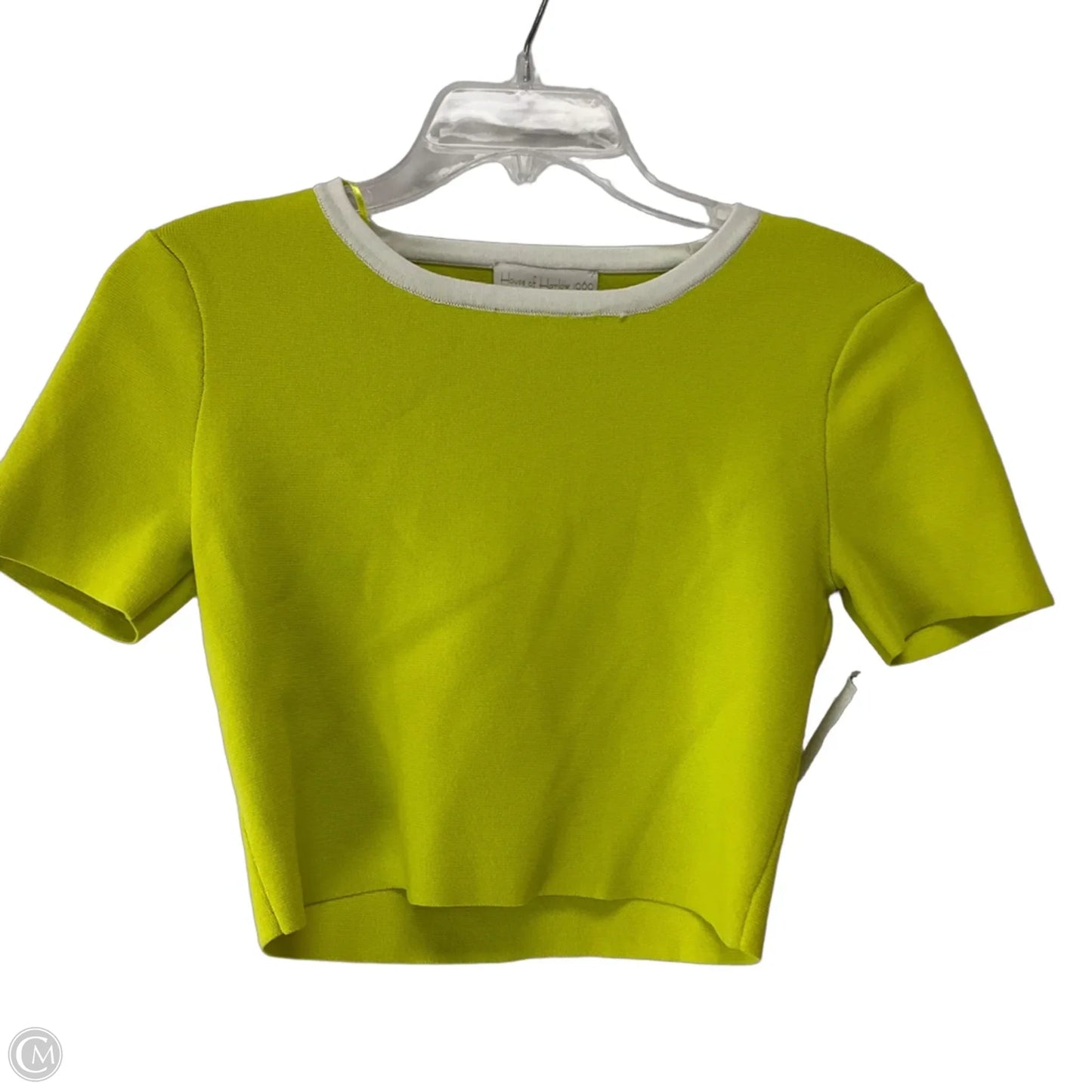 Top Short Sleeve By House Of Harlow In White & Yellow, Size: M