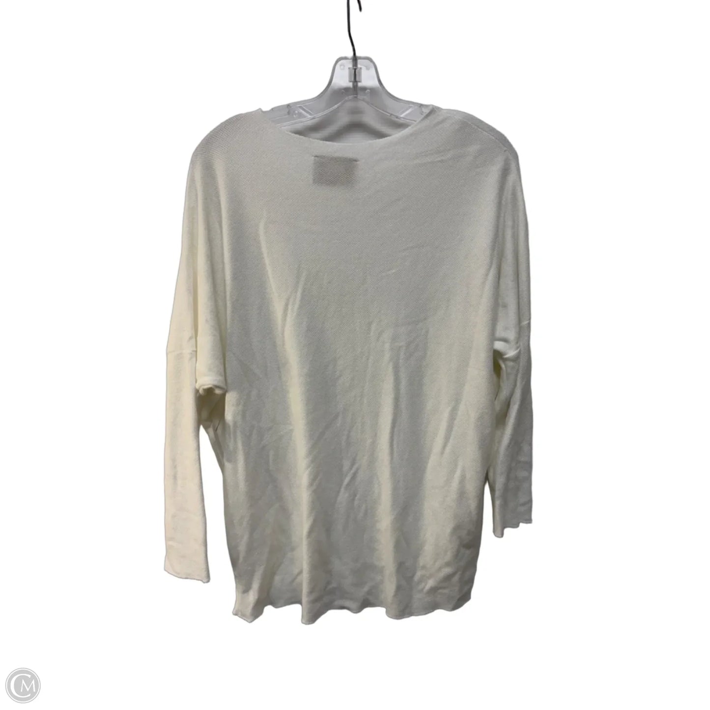 Top Long Sleeve By Cmb In White, Size: M