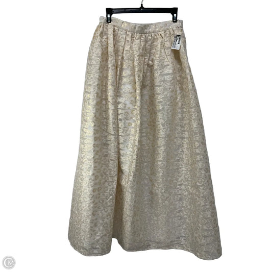Skirt Maxi By Anthropologie In Cream & White, Size: S