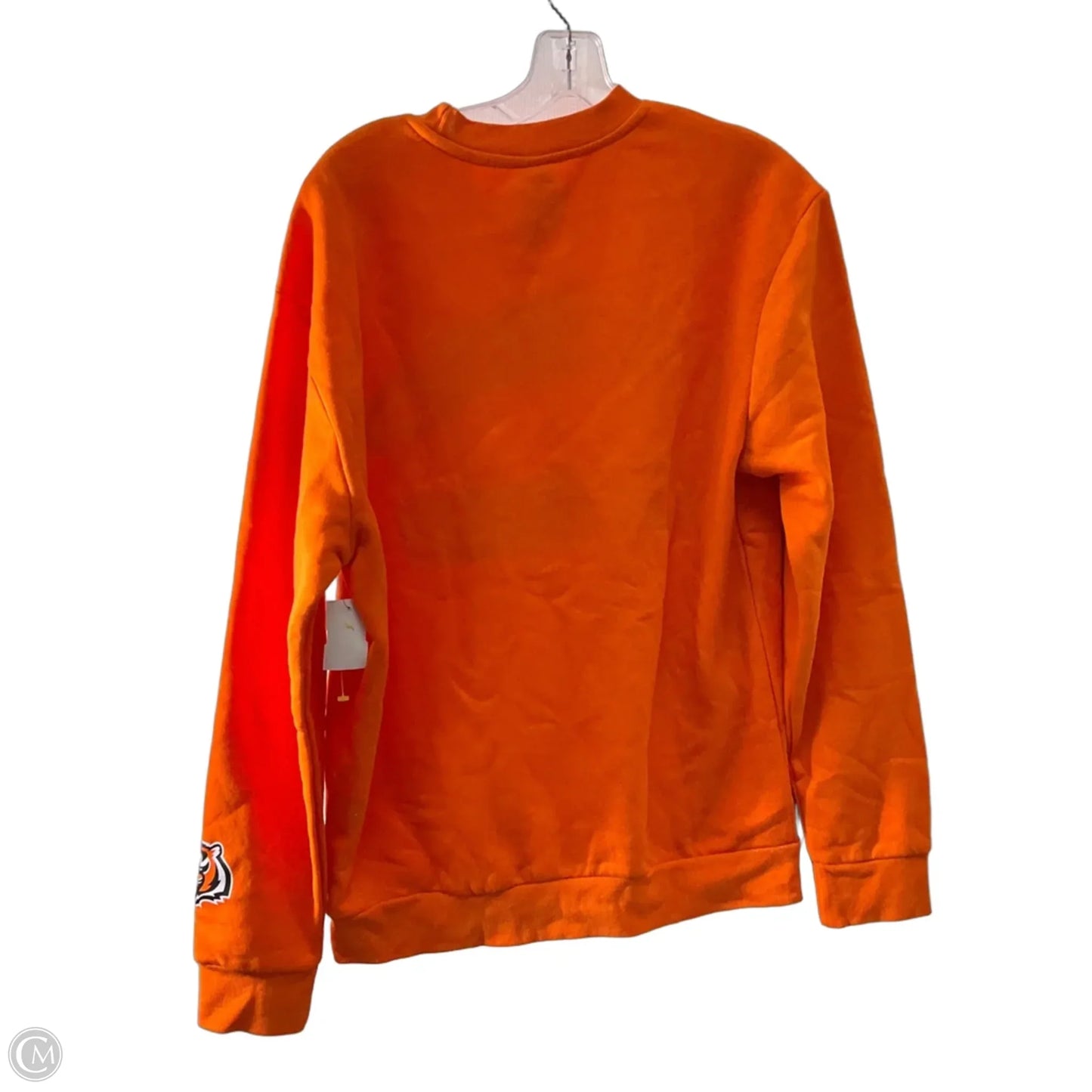 Athletic Sweatshirt Crewneck By Nfl In Orange, Size: M